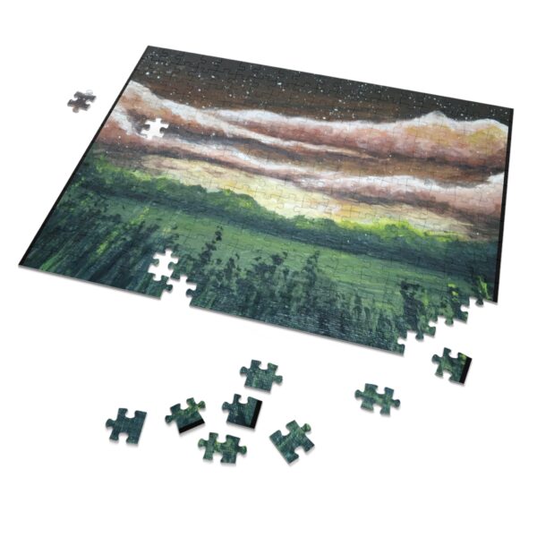 Puzzle: Vibrant Morning Sky Acrylic Painting - Image 2