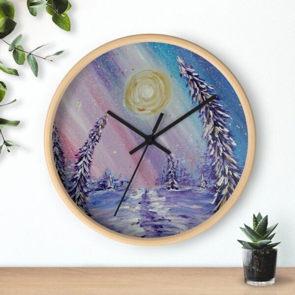 Winter Wonderland Print Wall Clock - Image 3