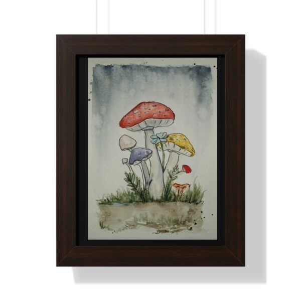 Mushroom Print Framed Vertical Poster - Image 4