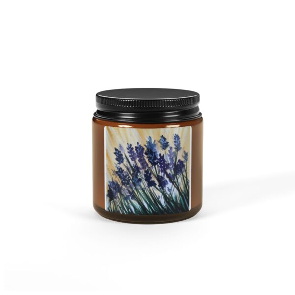 Lavender Watercolor Print Scented Soy Candle