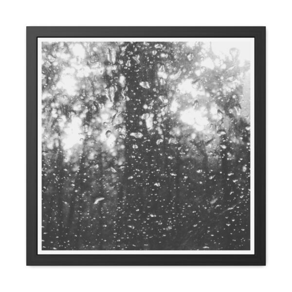 Framed Posters - Rainy Day Window Photograph Print