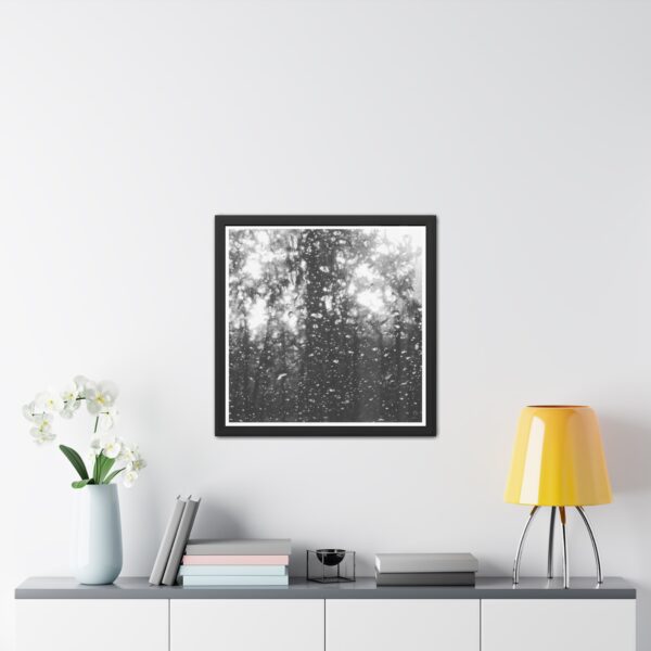 Framed Posters - Rainy Day Window Photograph Print - Image 3