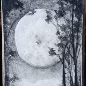 Moon among the trees