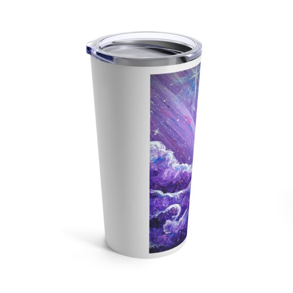 Tumbler 20oz - Purple Sky Acrylic Painting Print - Image 3