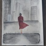 Woman in the red coat