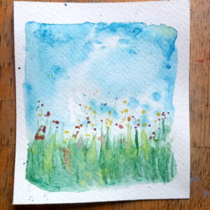 art watercolor free gift wildflowers