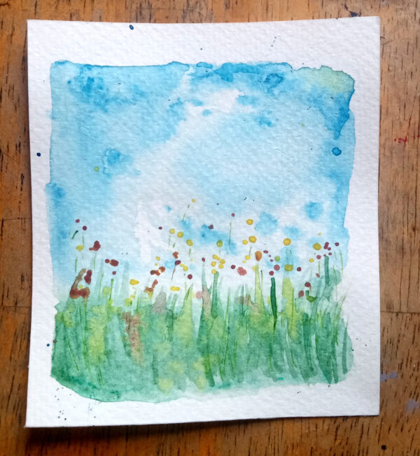 art watercolor free gift wildflowers